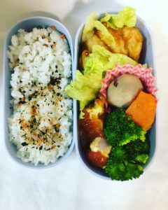 弁当レシピ　鶏ハムの甘辛弁当