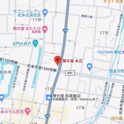 萬年屋本店地図